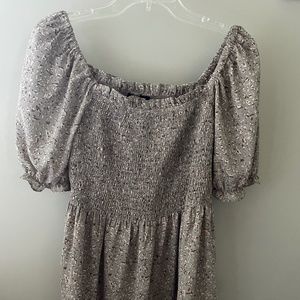 Doe & Rae 3/4 Sleeve Smocked Top